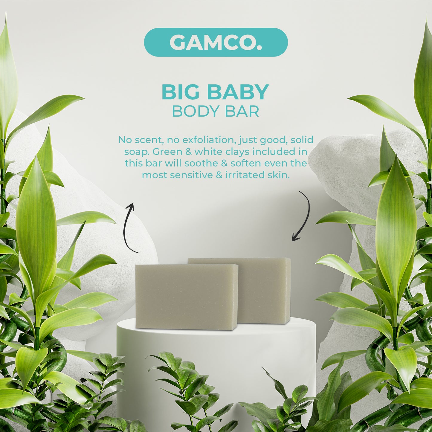 Big Baby Unscented Body Bar - 3 Pack