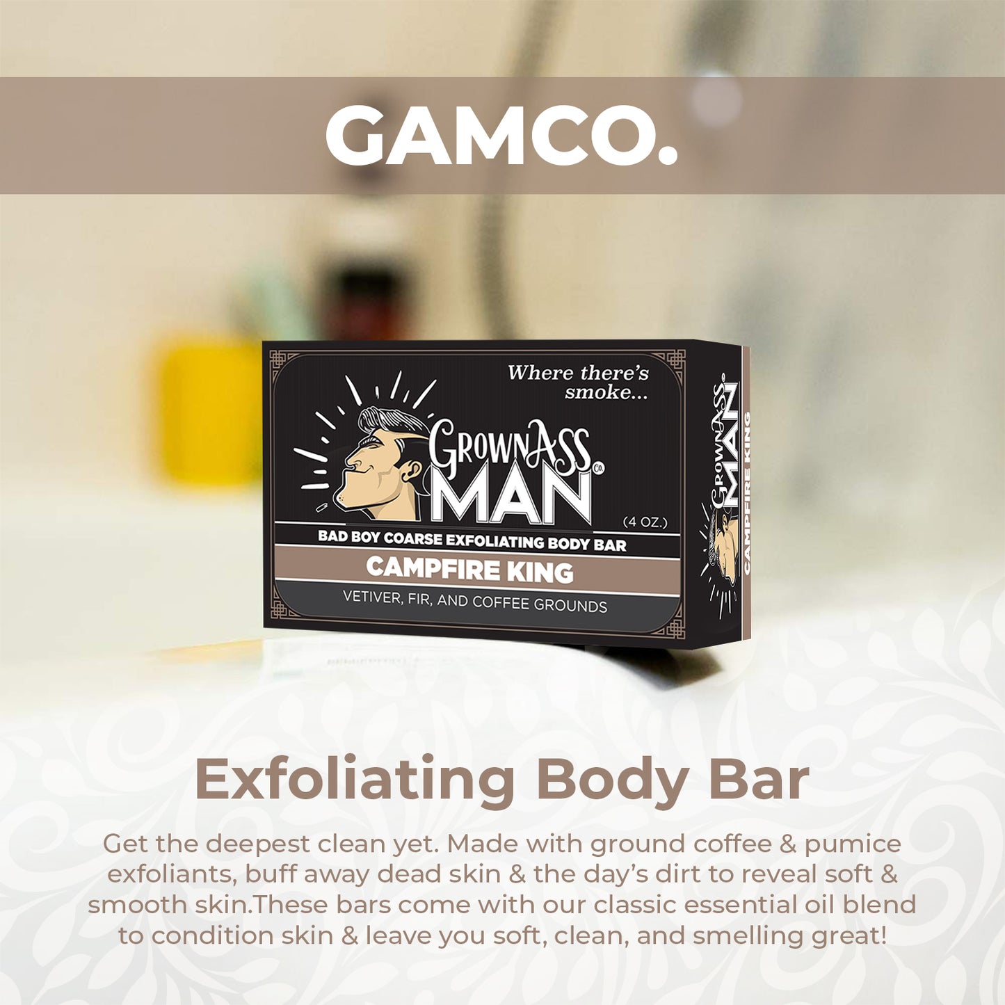 Campfire King Coarse Exfoliating Body Bar - 6-Pack
