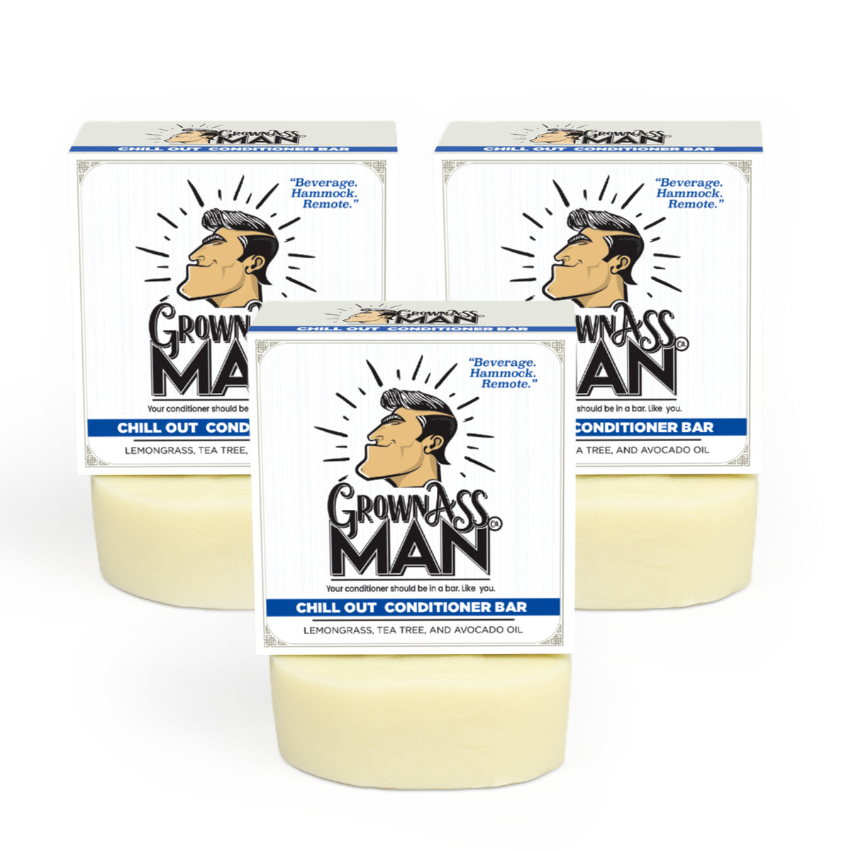 Grown Ass Man, Co. Chill Out Conditioner Bar 3-Pack