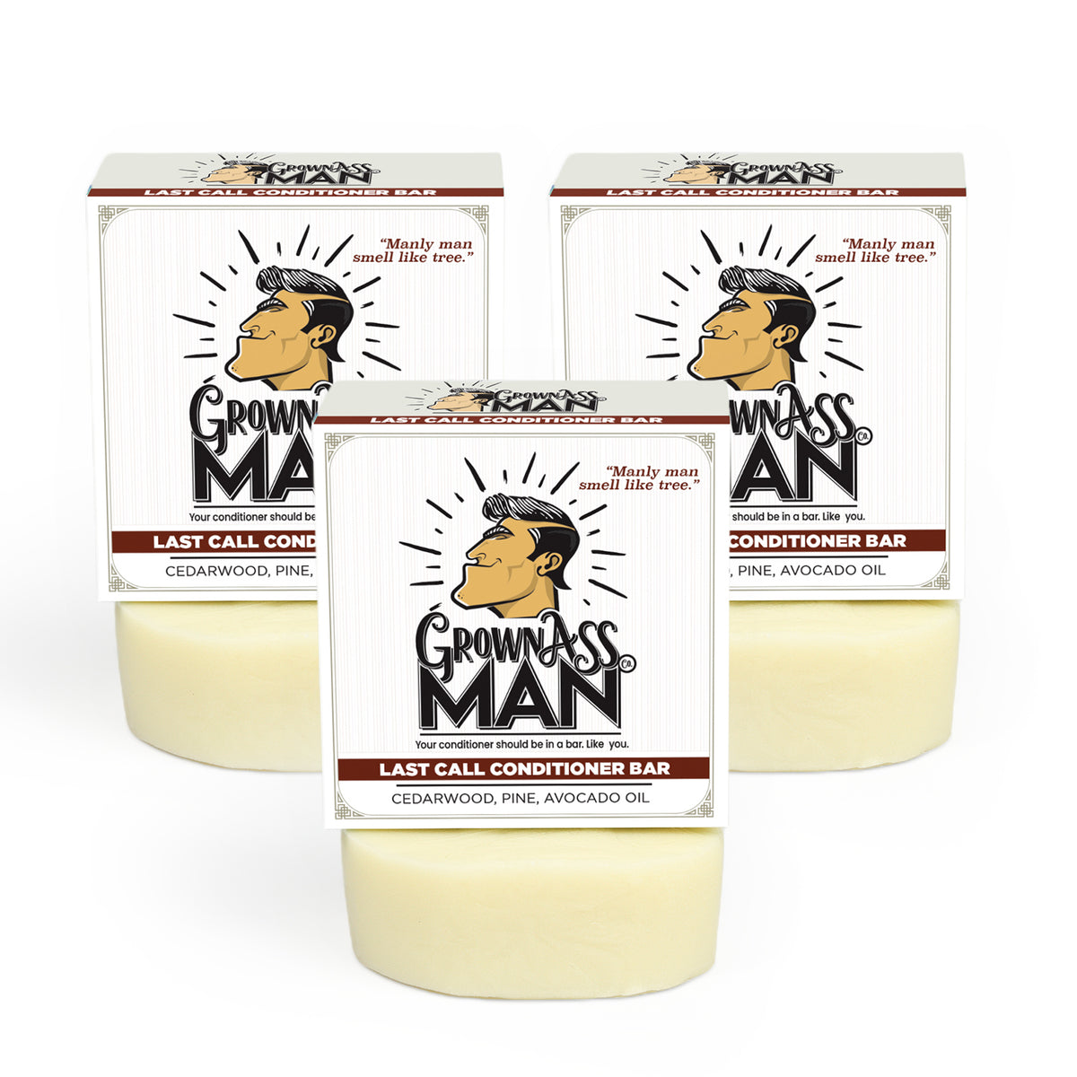 Grown Ass Man, Co. Last Call Conditioner Bar 3-Pack