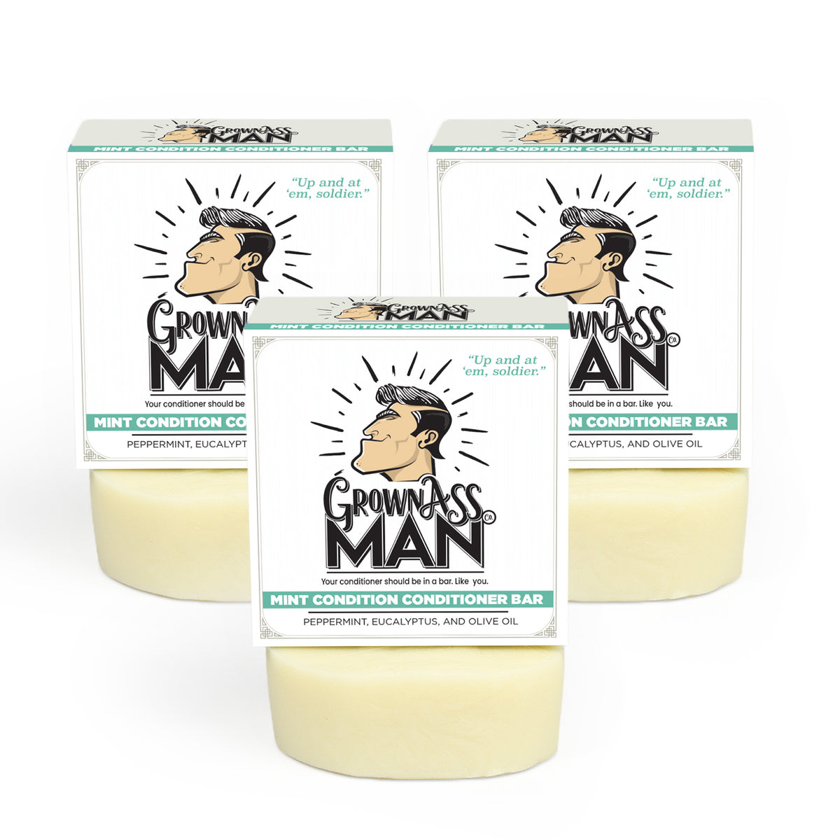 Grown Ass Man, Co. Mint Condition Conditioner Bar 3-Pack