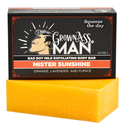 Mister Sunshine Mild Exfoliating Body Bar - 3-Pack