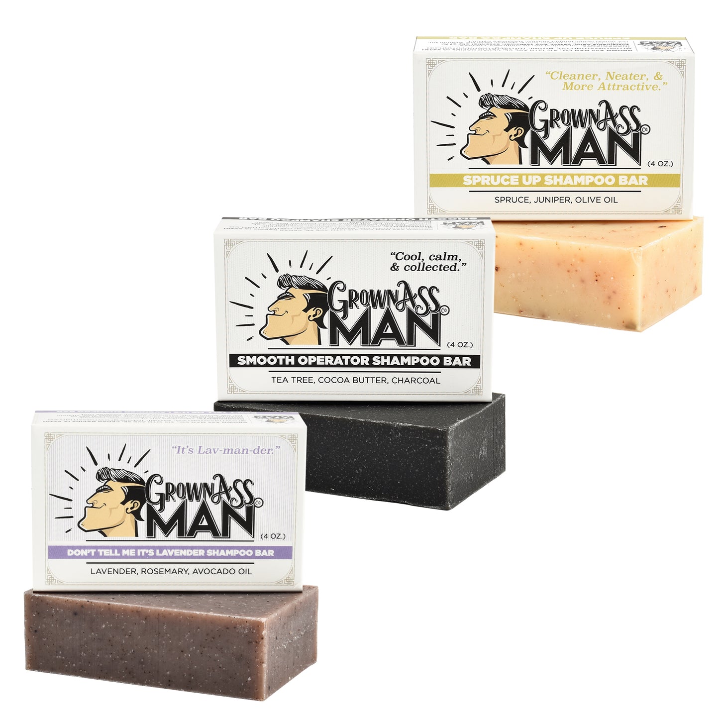 The Gentleman Shampoo Bar Variety 3-Pack