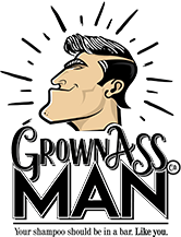 Grown ass man shampoo bar logo