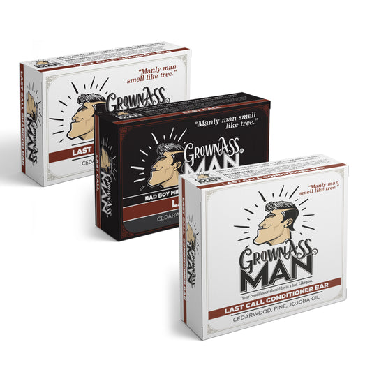 Grown Ass Man Co. Last Call Full Bath Bundle - 3-Pack