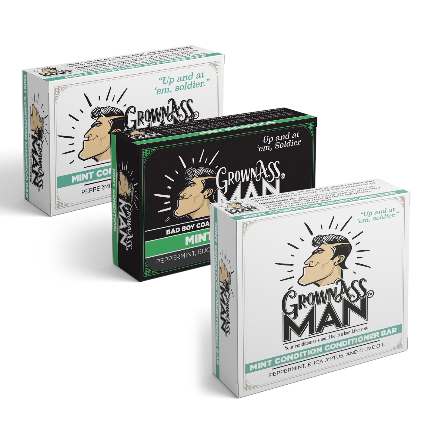 Grown Ass Man Co. Mint Condition Full Bath Bundle - 3-Pack