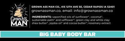 Big Baby Unscented Body Bar - 6-Pack