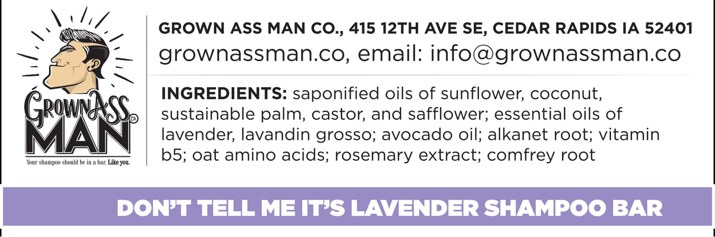 Don't Tell Me It's Lavender Shampoo Bar - 3-Pack