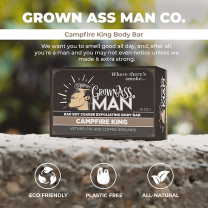 Campfire King Coarse Exfoliating Body Bar - 6-Pack